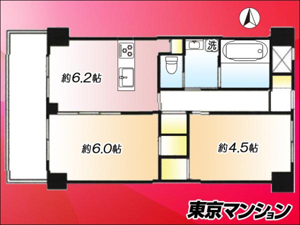 中古マンション 墨田区江東橋２丁目3-4 JR総武本線錦糸町駅 4,580万円