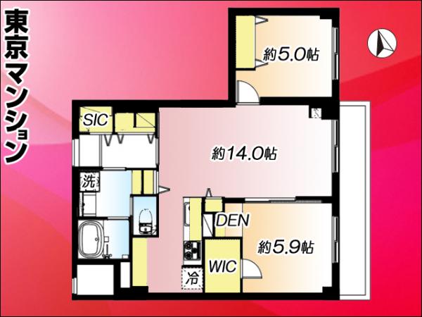 ミニカムマンション 間取り図