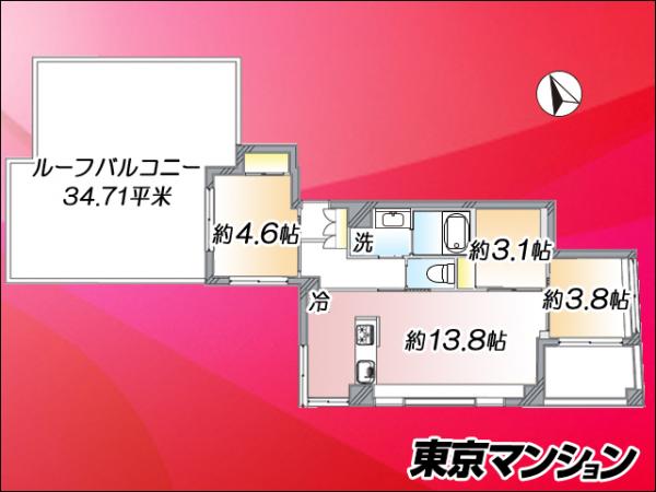 中古マンション 杉並区永福２丁目22-17 京王井の頭線永福町駅 8,490万円