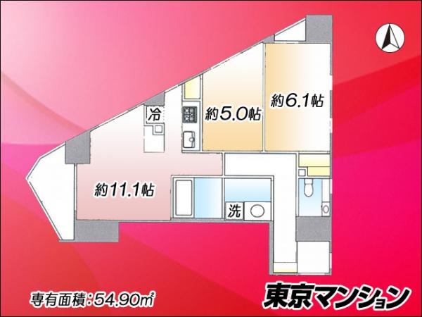 中古マンション 荒川区西日暮里１丁目48-12 JR山手線西日暮里駅 6,980万円