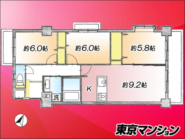 中古マンション 世田谷区北烏山８丁目18-25 京王線千歳烏山駅 5,080万円