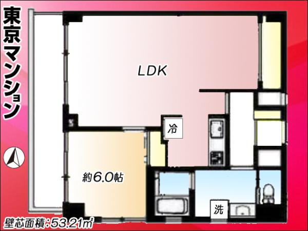 中古マンション 渋谷区初台１丁目 京王線初台駅 6,500万円