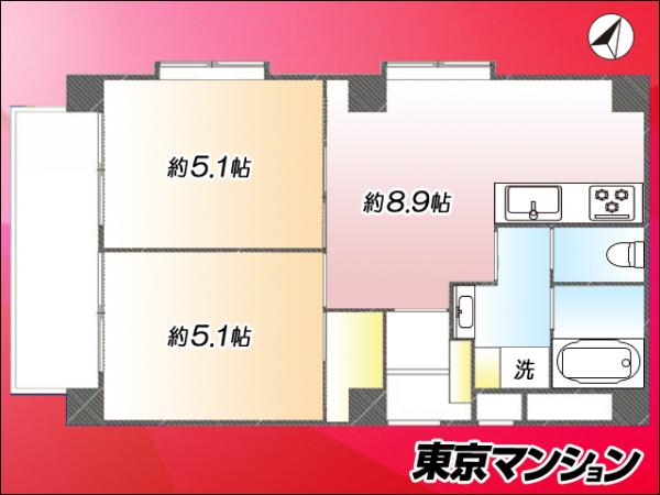 中古マンション 世田谷区千歳台３丁目 小田急線千歳船橋駅 2,980万円