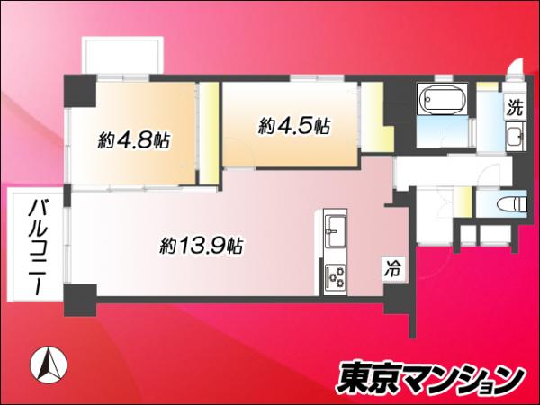 中古マンション 三鷹市下連雀３丁目 JR中央線三鷹駅 3,299万円