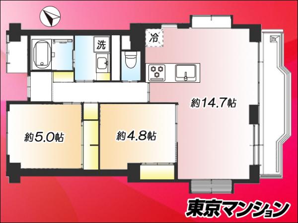中古マンション 墨田区東向島２丁目34-18 東武亀戸線曳舟駅 4,190万円