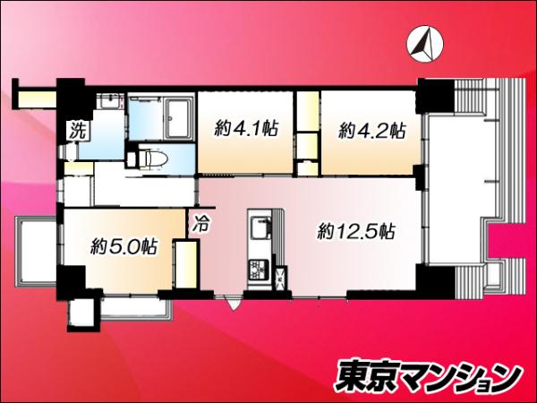 中古マンション 板橋区志村２丁目 都営三田線志村三丁目駅 7,590万円
