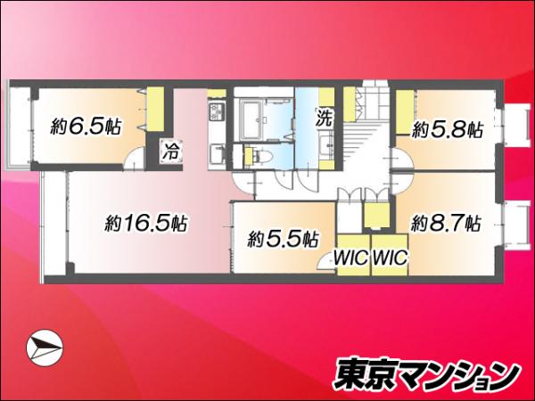 中古マンション 練馬区石神井台１丁目 西武池袋線石神井公園駅 5,690万円