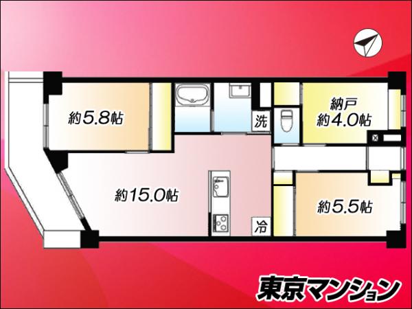 シャルム南砂町 間取り図