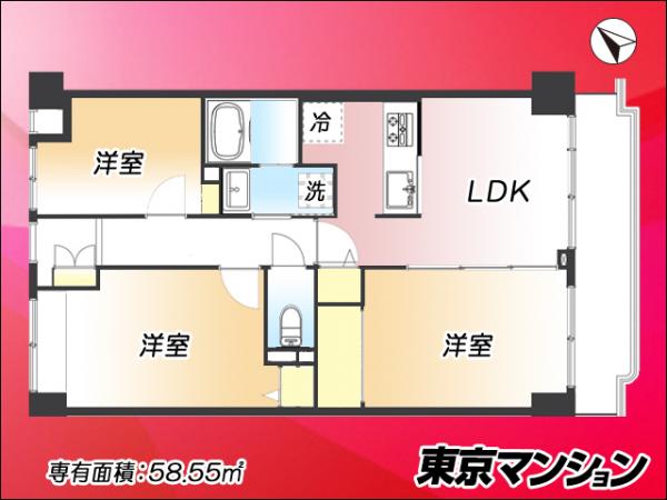 豊栄アンバサダー調布 間取り図