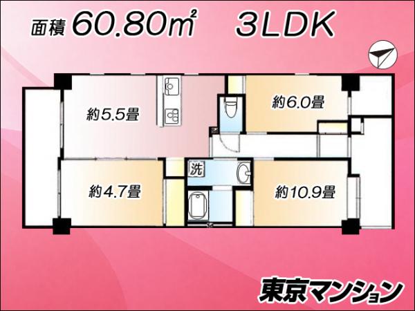 中古マンション 板橋区成増３丁目51-8 東武東上線成増駅 5,980万円