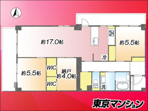 中古マンション 板橋区中台３丁目27 都営三田線志村三丁目駅 4,180万円