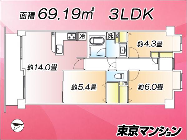 中古マンション 板橋区蓮根２丁目18-9 都営三田線蓮根駅 5,880万円