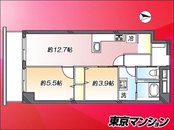 中古マンション 大田区西蒲田８丁目22-3 JR京浜東北線蒲田駅 4,980万円