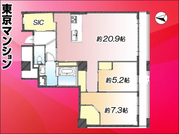中古マンション 新宿区百人町３丁目1-5 JR山手線新大久保駅 1億2,000万円