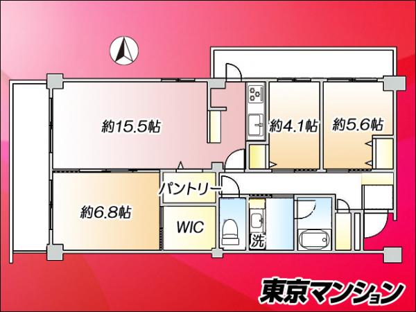 中古マンション 板橋区中台３丁目27番J 都営三田線志村三丁目駅 4,298万円