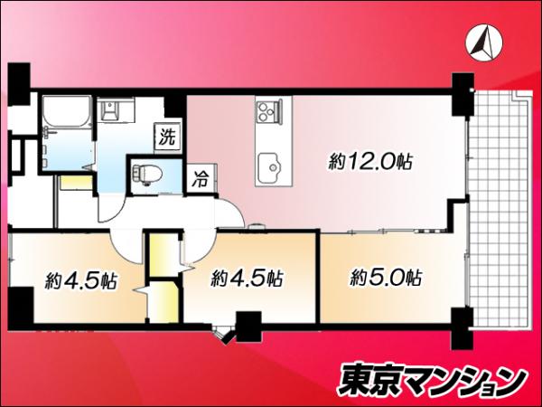 中古マンション 大田区矢口３丁目31-6 東急多摩川線武蔵新田駅 4,580万円
