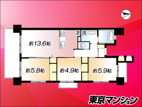中古マンション 大田区本羽田１丁目27-4 京急空港線糀谷駅 5,598万円