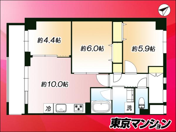中古マンション 世田谷区南烏山６丁目 京王線千歳烏山駅 7,180万円