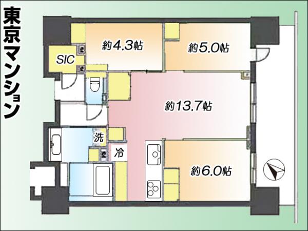 中古マンション 江東区豊洲５丁目1-13 有楽町線豊洲駅 1億9,980万円