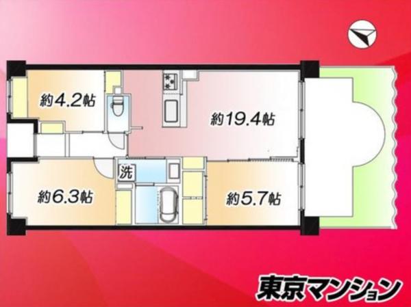 中古マンション 大田区仲池上２丁目26-5 都営浅草線西馬込駅 6,690万円