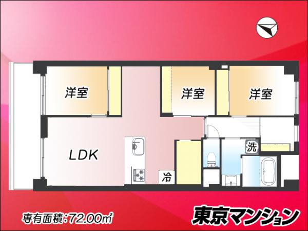中古マンション 江東区亀戸１丁目 半蔵門線錦糸町駅 7,480万円