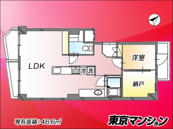 中古マンション 世田谷区赤堤１丁目43-14 小田急線経堂駅 3,480万円