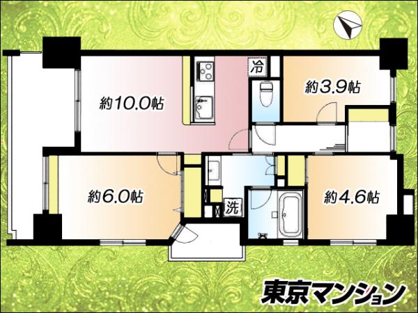 中古マンション 杉並区善福寺１丁目 JR中央線西荻窪駅 6,980万円