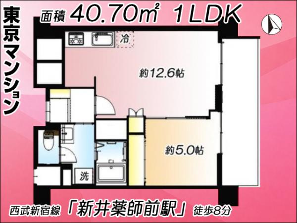 中古マンション 中野区松が丘１丁目 西武新宿線新井薬師前駅 3,790万円