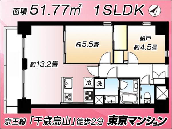 中古マンション 世田谷区南烏山６丁目4-14 京王線千歳烏山駅 7,280万円