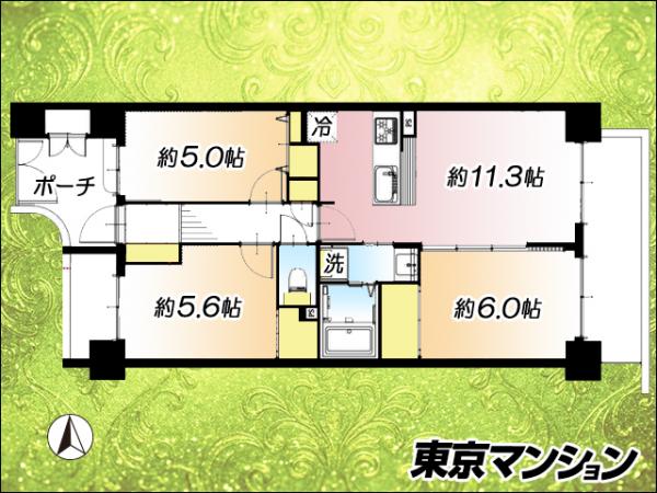 中古マンション 川口市金山町14-15 JR京浜東北線川口駅 4,490万円