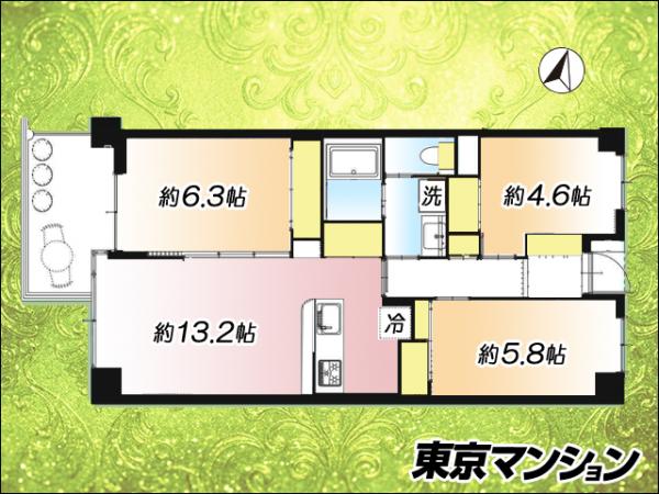 中古マンション 川口市幸町１丁目4-19 JR京浜東北線川口駅 4,090万円