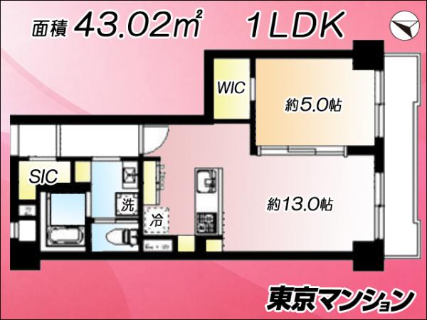 光シャンブル滝野川 間取り図