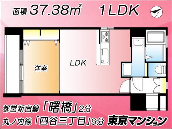 中古マンション 新宿区片町6-10 都営新宿線曙橋駅 4,980万円