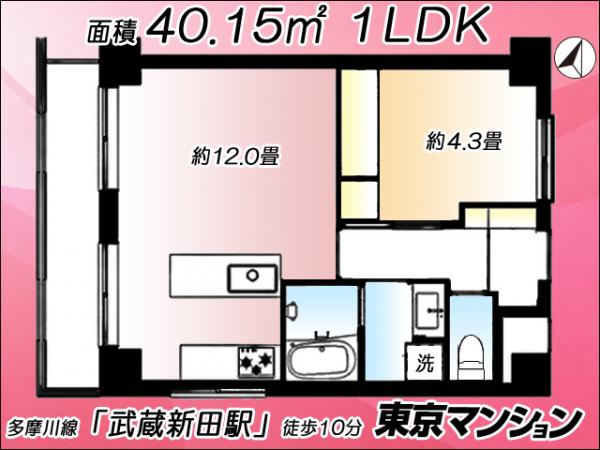 中古マンション 大田区下丸子２丁目31-3 東急多摩川線武蔵新田駅 4,980万円