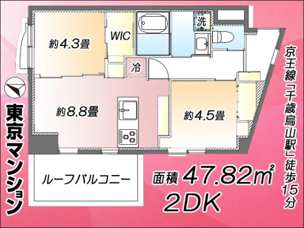 中古マンション 世田谷区北烏山３丁目19-1 京王線千歳烏山駅 4,799万円