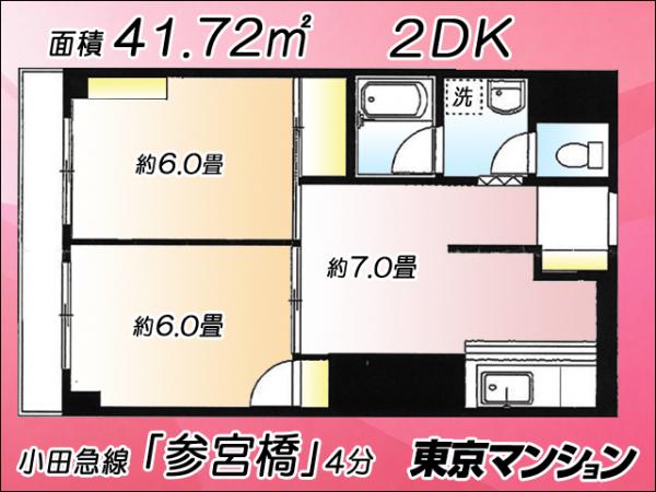 中古マンション 渋谷区代々木４丁目40-1 小田急線参宮橋駅 4,980万円