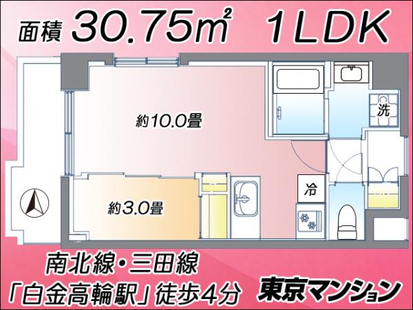 中古マンション 港区南麻布２丁目13-18 南北線白金高輪駅 6,798万円