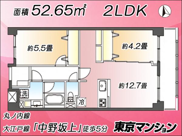 中古マンション 中野区中央１丁目20-3 丸の内線中野坂上駅 9,499万円