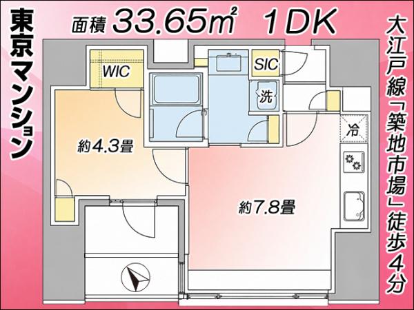 中古マンション 中央区銀座８丁目18-12 都営大江戸線築地市場駅 9,999万円