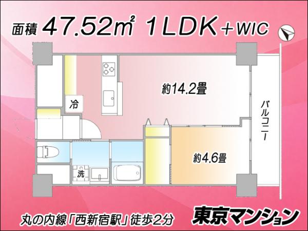 中古マンション 新宿区西新宿８丁目14-17 丸の内線西新宿駅 7,380万円