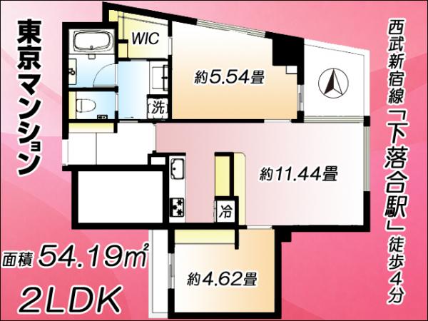 中古マンション 新宿区中落合１丁目2-18 JR山手線高田馬場駅 7,980万円