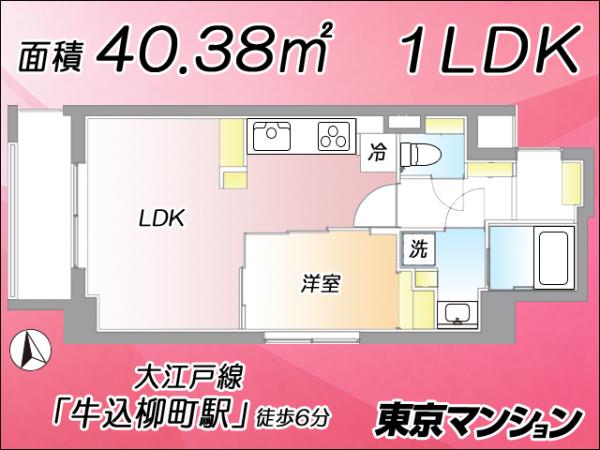 中古マンション 新宿区弁天町 都営大江戸線牛込柳町駅 7,499万円