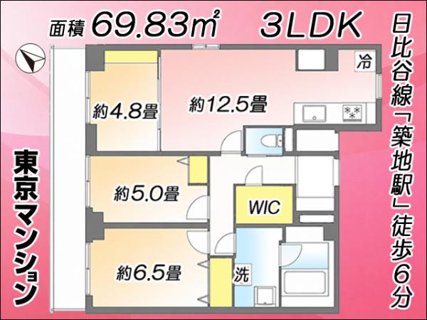 中古マンション 中央区築地７丁目16-3 日比谷線築地駅 9,980万円