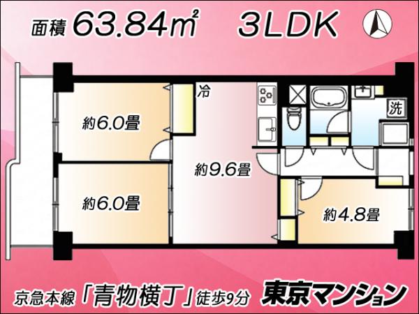 中古マンション 品川区東品川３丁目 京急本線青物横丁駅 7,280万円