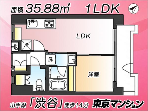 中古マンション 目黒区青葉台４丁目 京王井の頭線神泉駅 5,498万円
