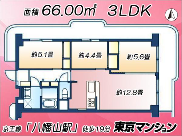 中古マンション 世田谷区千歳台４丁目 京王線八幡山駅 4,280万円