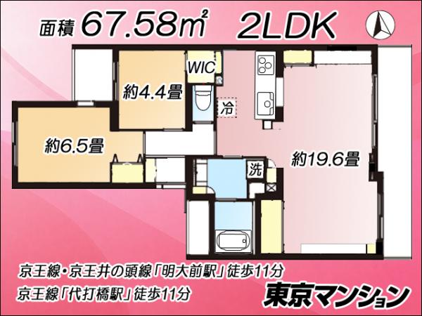 中古マンション 杉並区和泉２丁目３８-７ 京王線明大前駅 7,999万円