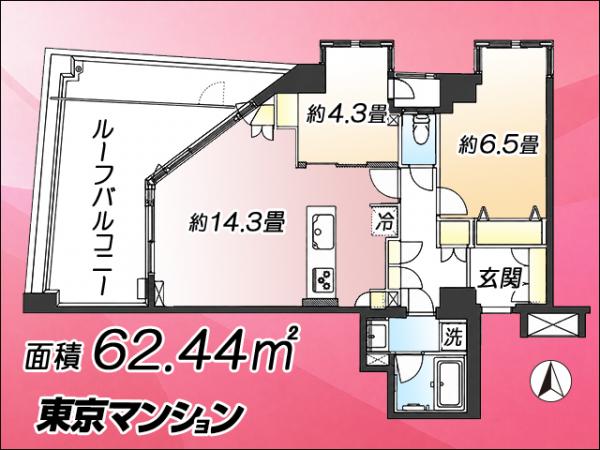 中古マンション 新宿区弁天町 都営大江戸線牛込柳町駅 1億499万円
