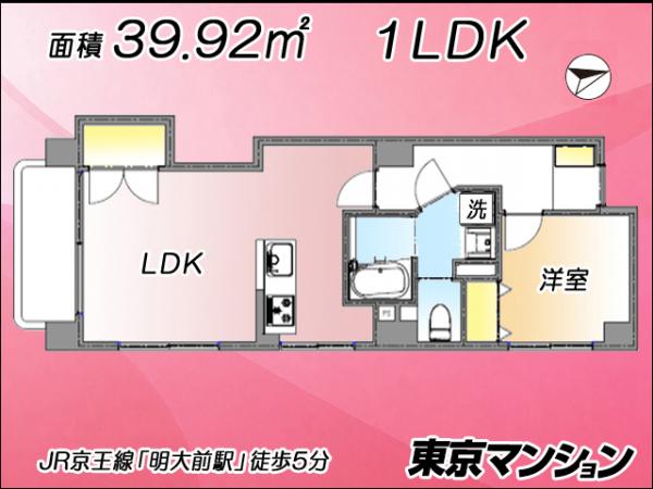 中古マンション 世田谷区松原１丁目５３-５ 京王井の頭線明大前駅 3,999万円