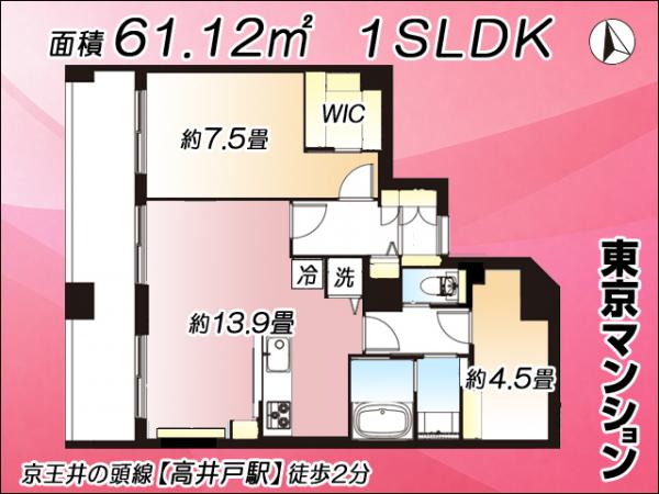 中古マンション 杉並区高井戸西１丁目 京王井の頭線高井戸駅 8,199万円
